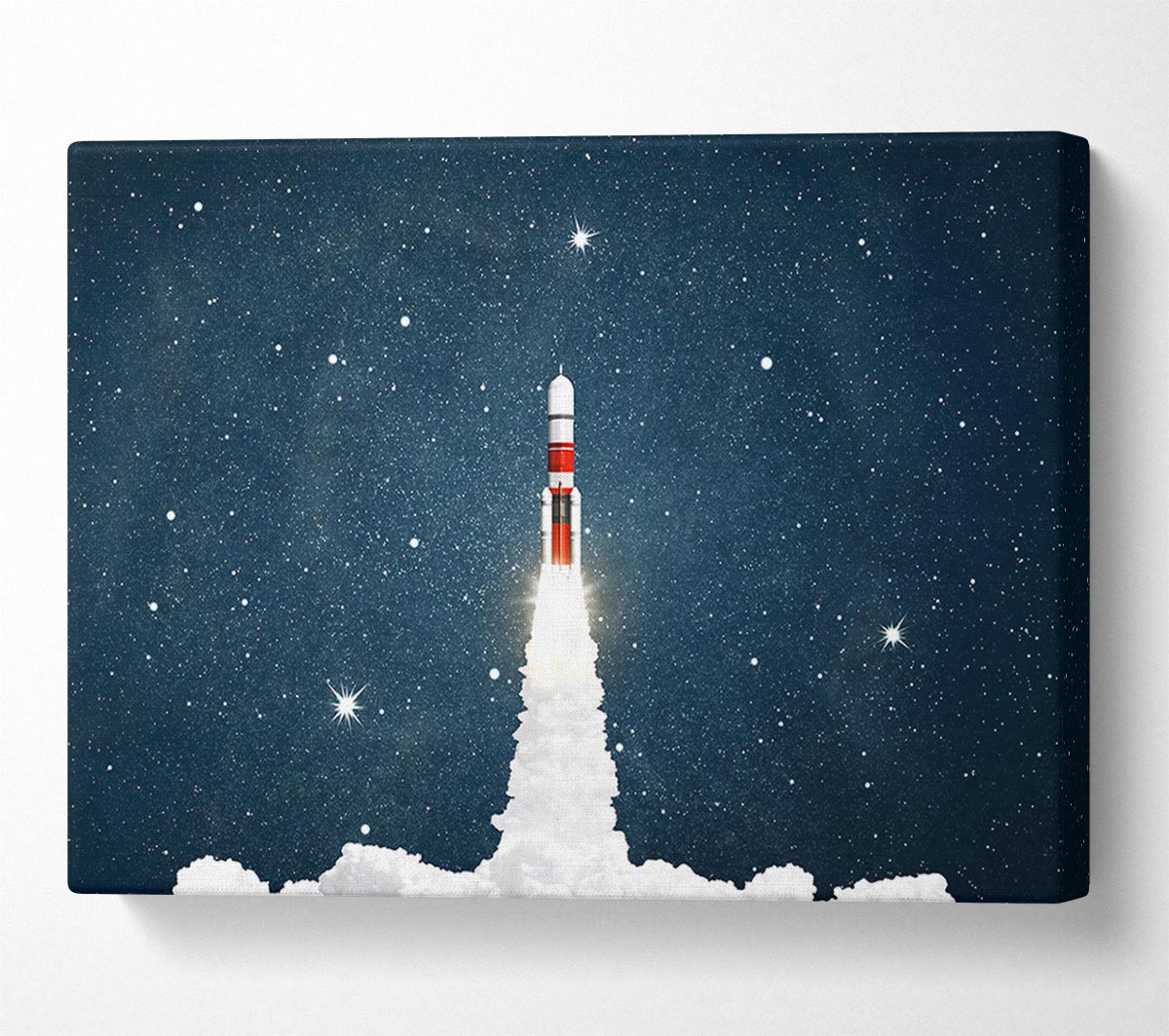 Up Goes The Rocket Canvas Wall Art