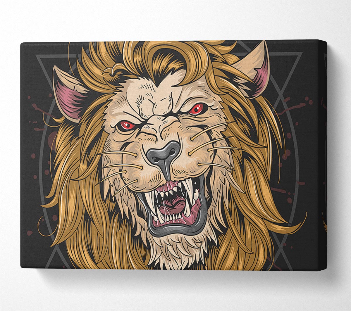 Fearsome Lion Angry Canvas Wall Art