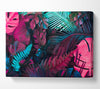 Fluorescent Palm Life Canvas Wall Art