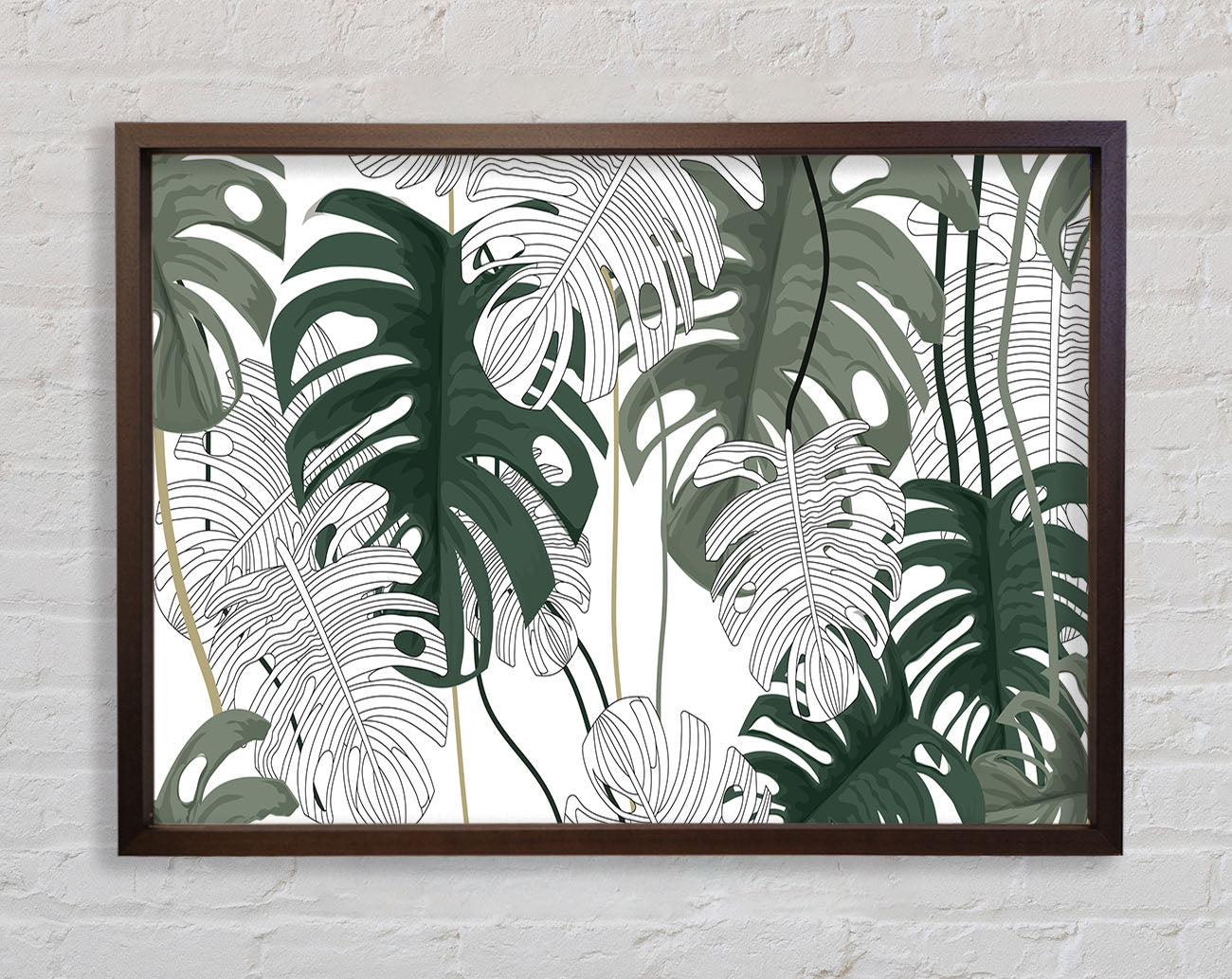 Cheese Plant Leaves Framed Wall Art