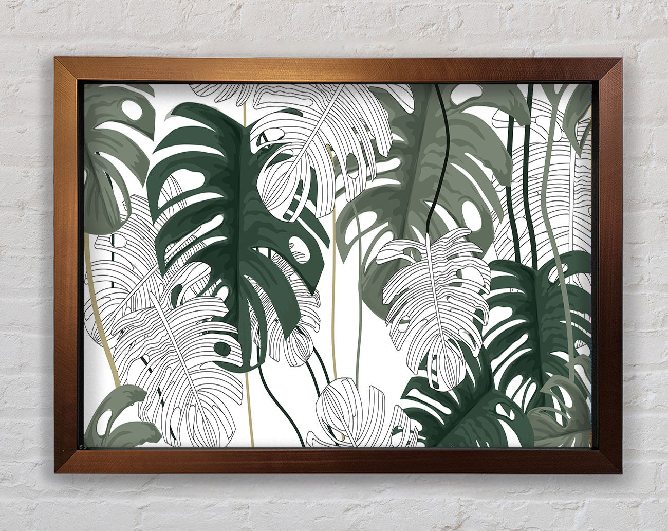 Cheese Plant Leaves Framed Wall Art