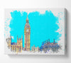 London Big Ben Splatter Canvas Wall Art