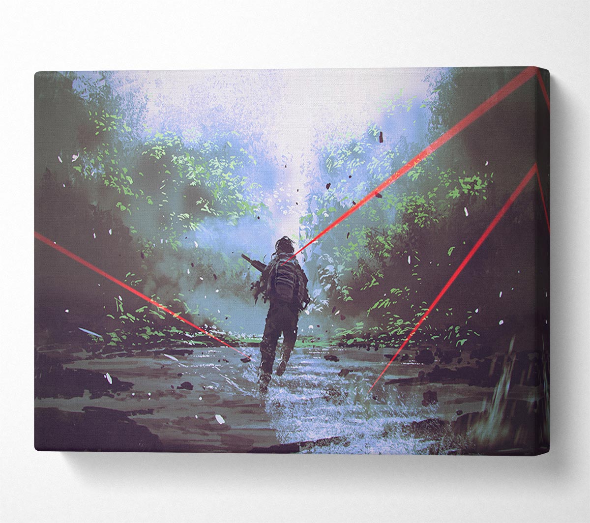 Dodging The Lasers Canvas Wall Art