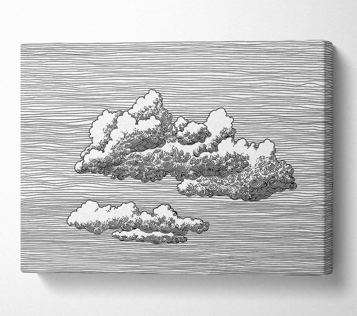 Lines Behind The Clouds Canvas Wall Art