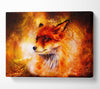 Fox Head Fire Canvas Wall Art