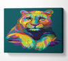 Colourful Mountain Lion Canvas Wall Art