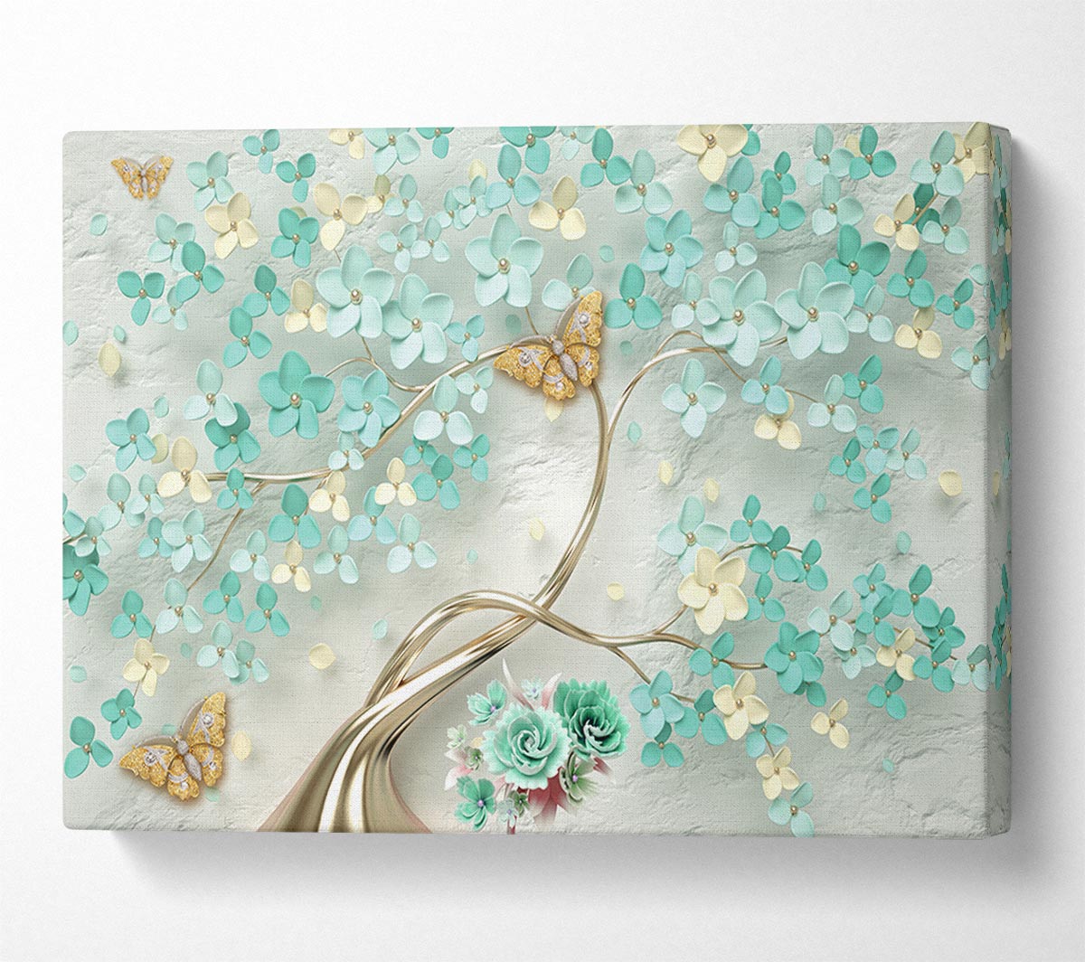 The Silver Branch Butterfly Canvas Wall Art