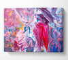 Liquid Swirl Paint Purple Canvas Wall Art