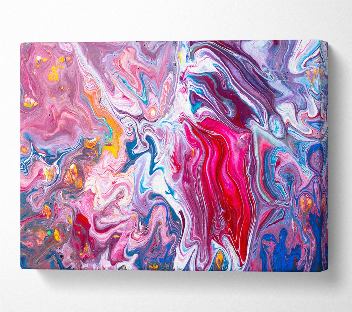Liquid Swirl Paint Purple Canvas Wall Art