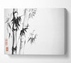 The Bamboo Branch Grey Canvas Wall Art