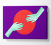 Touching The Red Circle Canvas Wall Art