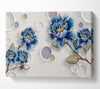 Blue Stunning Flower Circles Canvas Wall Art
