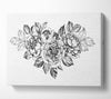 Three Roses Illustration Canvas Wall Art