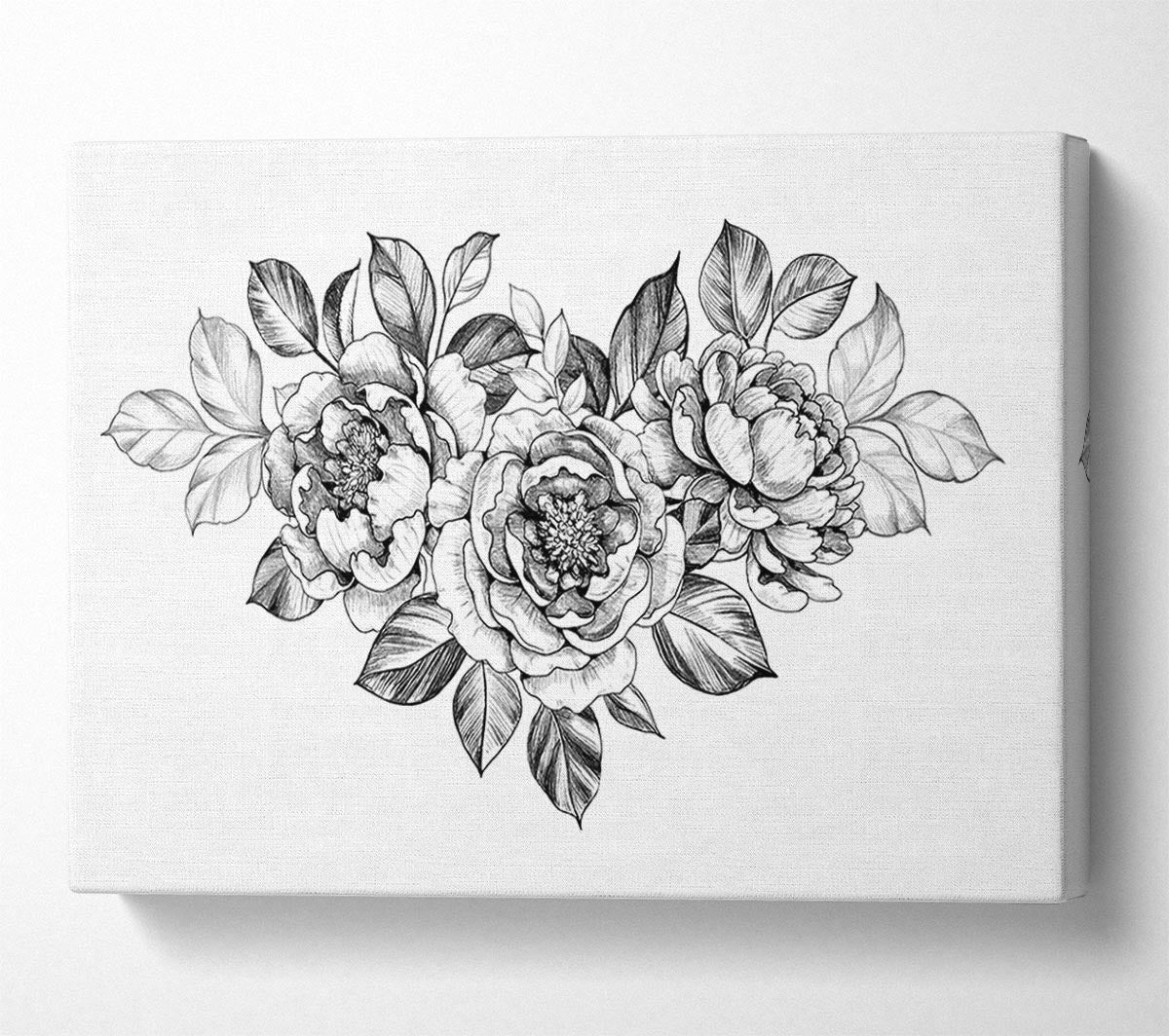 Three Roses Illustration Canvas Wall Art