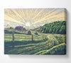 Stunning Line Sun Canvas Wall Art