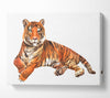 Tiger Laying Down Canvas Wall Art