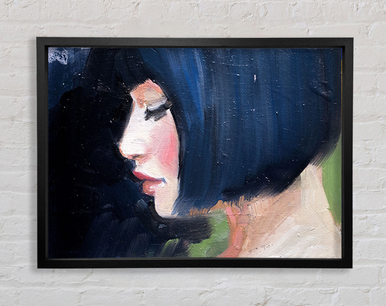Bob Hair Cut Woman Framed Wall Art