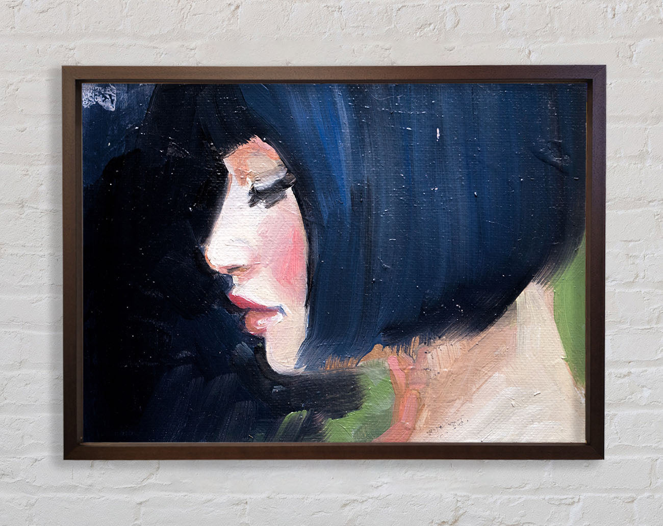 Bob Hair Cut Woman Framed Wall Art
