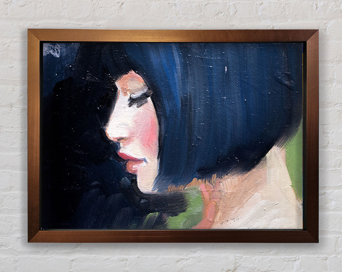 Bob Hair Cut Woman Framed Wall Art