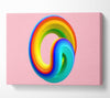 The Rainbow Swirl Paste Canvas Wall Art