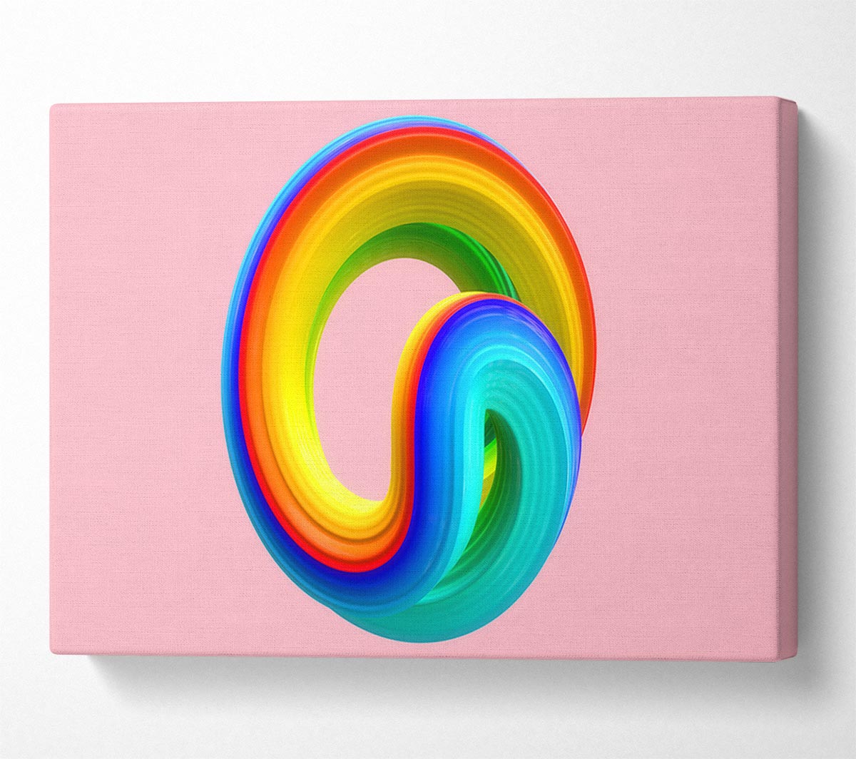 The Rainbow Swirl Paste Canvas Wall Art