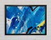 Broad Strokes Of Blue Paint Framed Wall Art