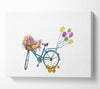 A Bike Pulling Balloons Canvas Wall Art