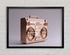 Boombox Simple Framed Wall Art