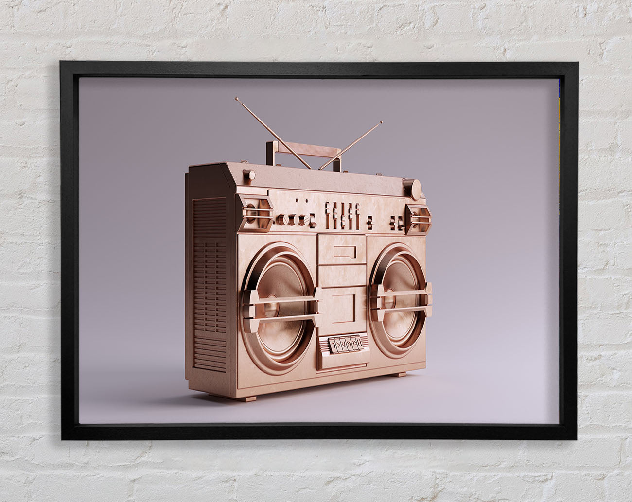 Boombox Simple Framed Wall Art