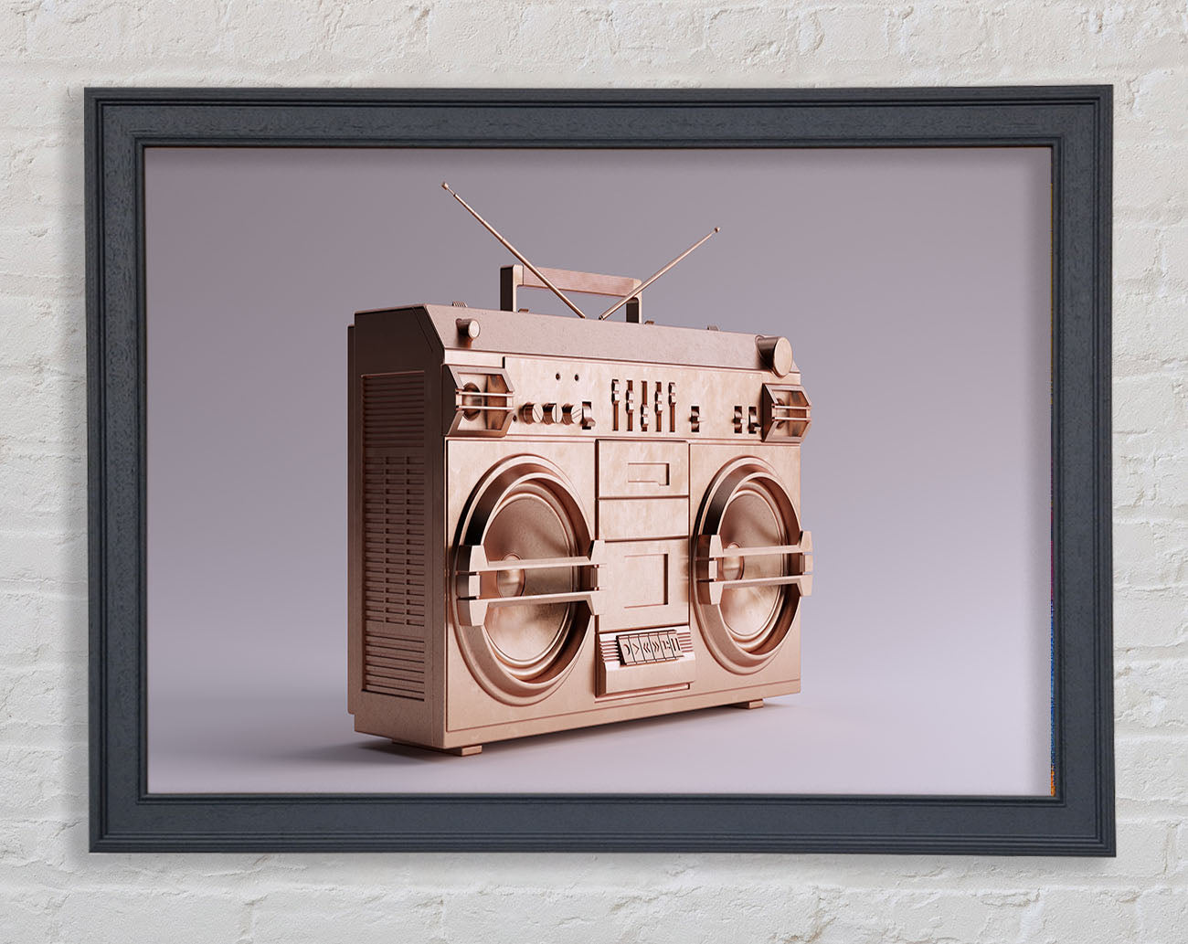 Boombox Simple Framed Wall Art