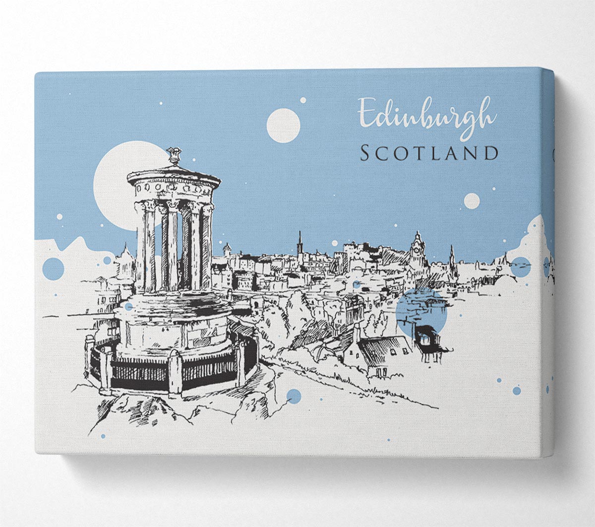 Scotland In Ink Canvas Wall Art