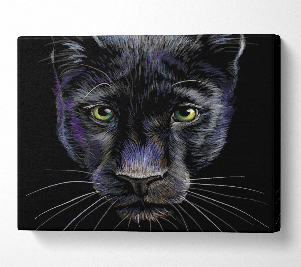 The Black Panther Face Canvas Wall Art