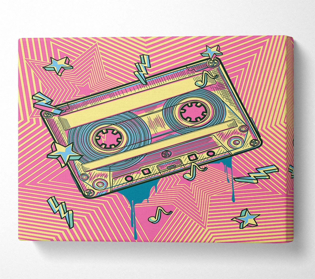 Cassette Tape Jungle Canvas Wall Art