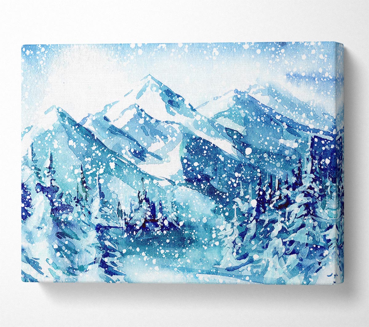 Snowy Mountains Bliss Canvas Wall Art