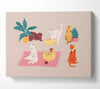 Peaceful Cat Home Canvas Wall Art