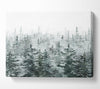 Snowy Top Trees Winter Canvas Wall Art