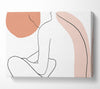 The Sitting Woman Line Drawing Canvas Wall Art