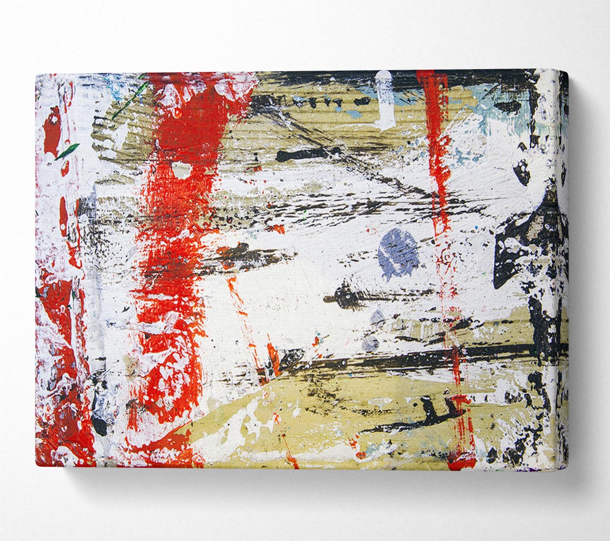 Distorted Red Patch Canvas Wall Art
