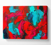 The Red And Blue Splodge Canvas Wall Art