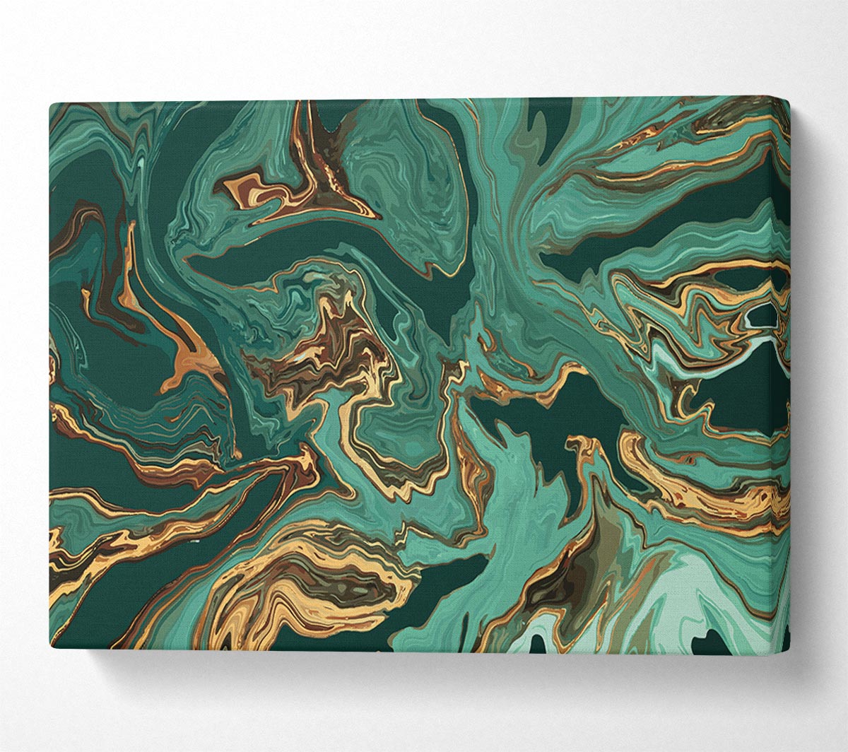 Green Fold To Gold Canvas Wall Art