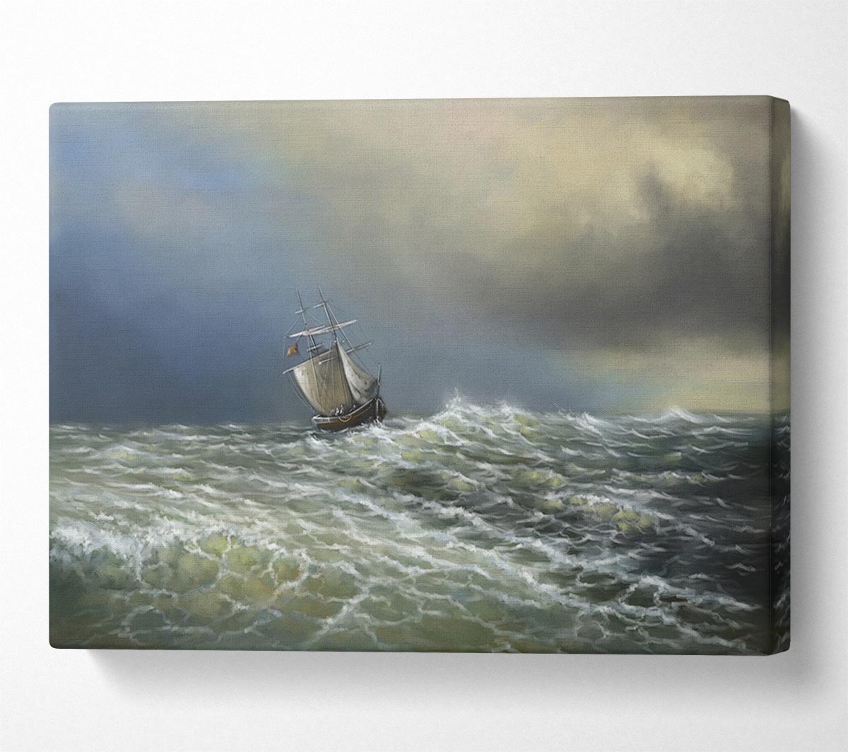 Rough Seas Ship Canvas Wall Art
