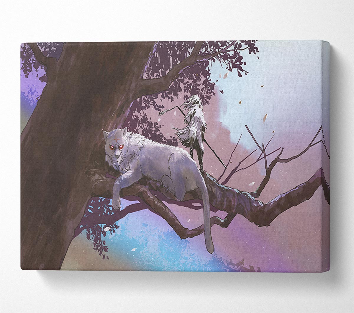 The Scary Mythical Cat Canvas Wall Art