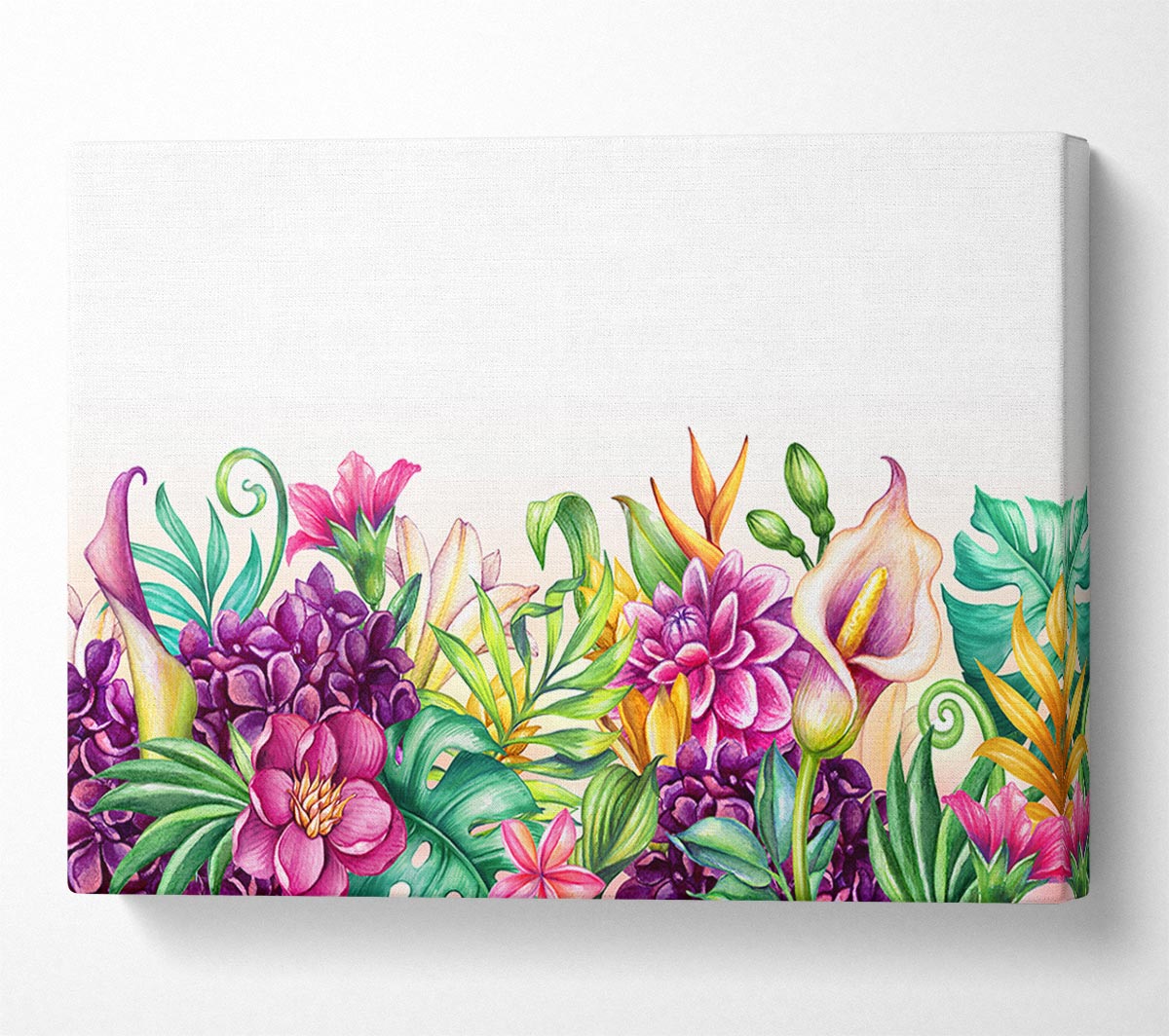 Tropical Flowers Canvas Wall Art