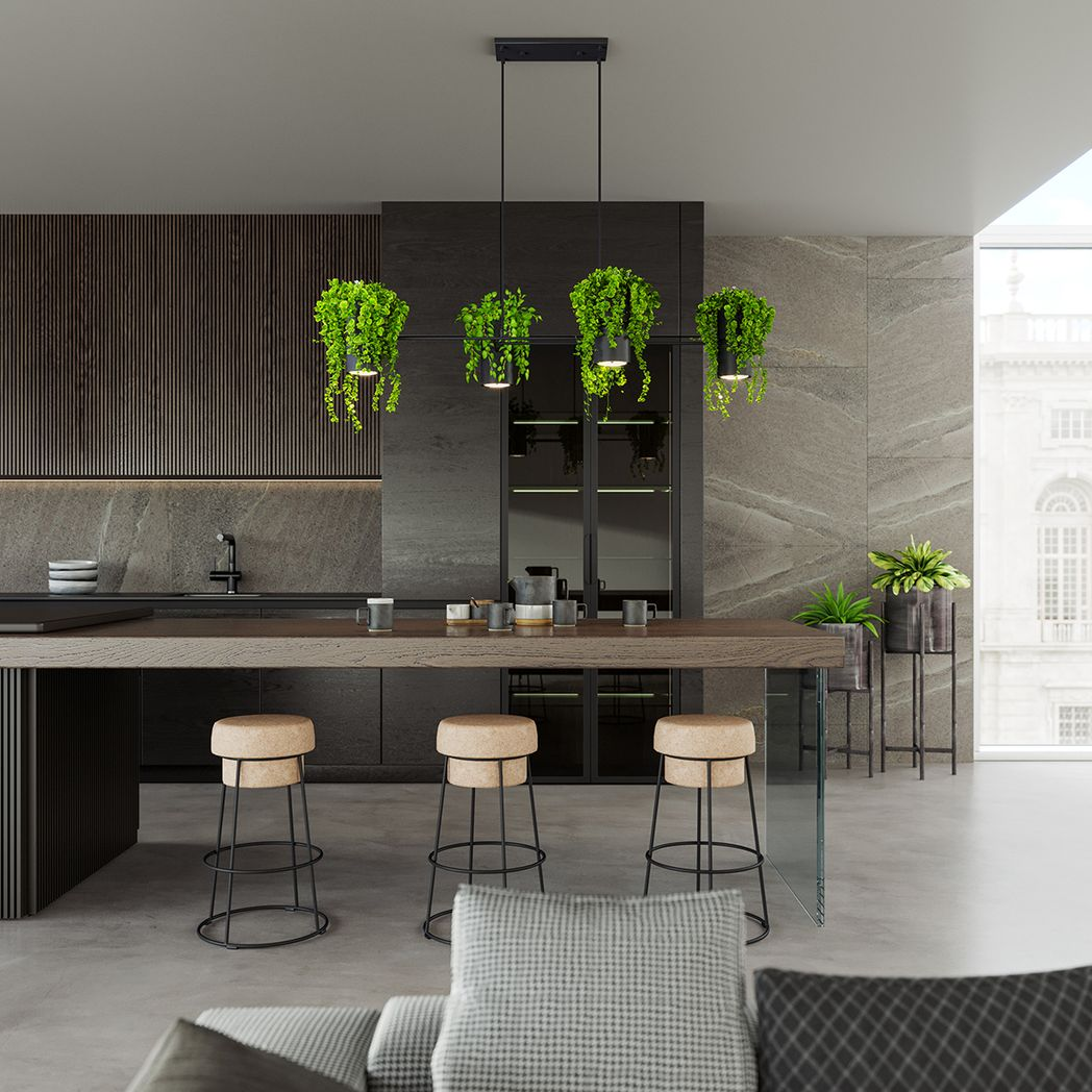 Pendant lamp Steel, aluminum Kukkia modern Design GU10/ES111