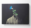 Blue Flower Headsprout Canvas Wall Art
