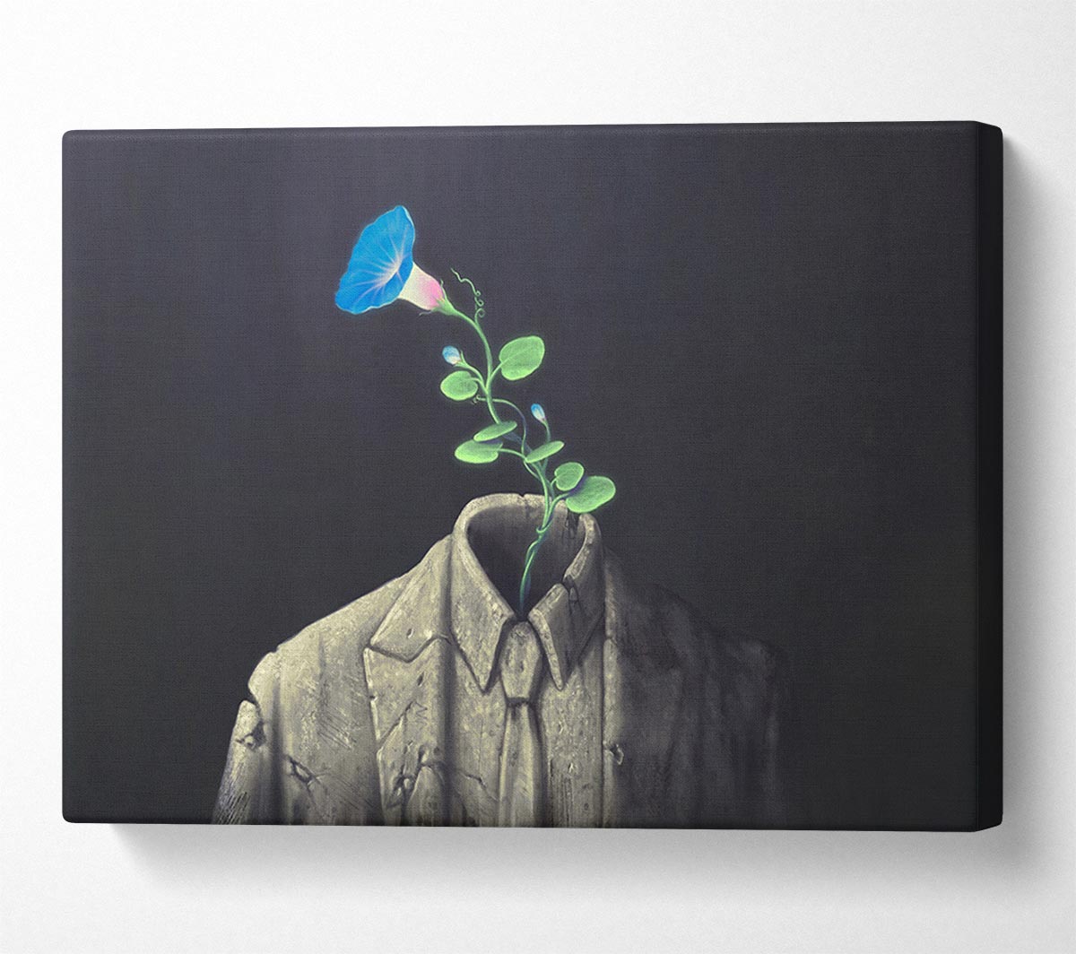 Blue Flower Headsprout Canvas Wall Art