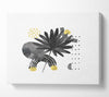 The Contemporary Leaf And Rainbow Canvas Wall Art