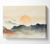 Sun Peeking Over The Sunset Canvas Wall Art