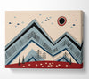 Triangle Mountain Sun Rise Canvas Wall Art