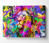 Rainbow Vivid Lion Canvas Wall Art
